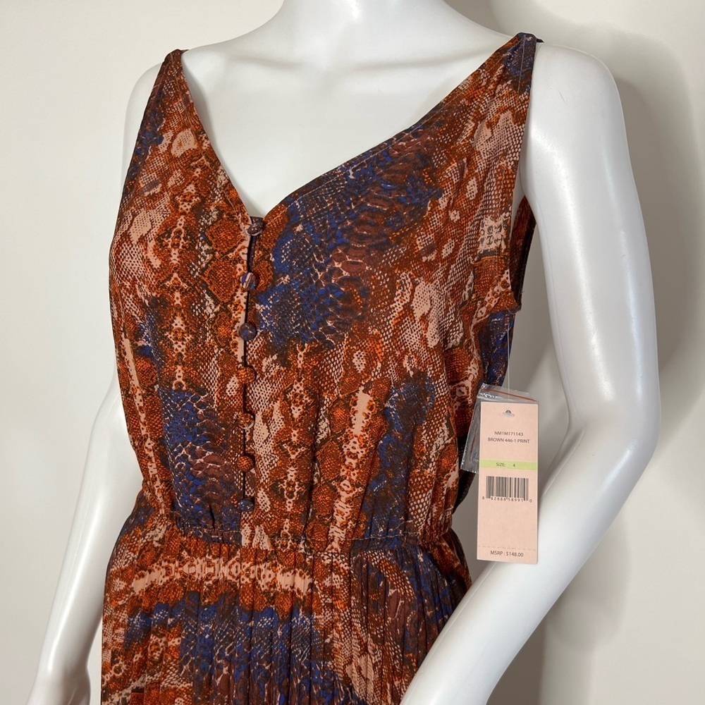 Nanette Lepore Snake Print Pleated Dress - Picture 6 of 8